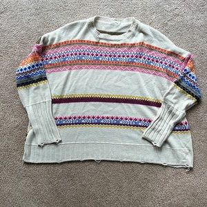 Large multi colored Easel sweater